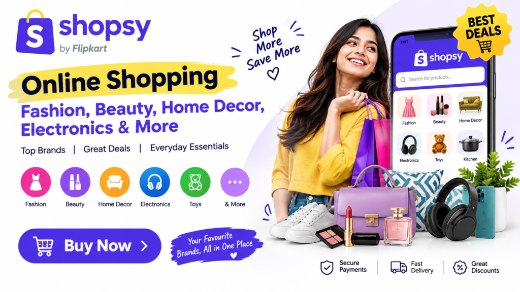 Shopsy Online Shopping: Explore Fashion, Beauty, Home Decor, Electronics & More