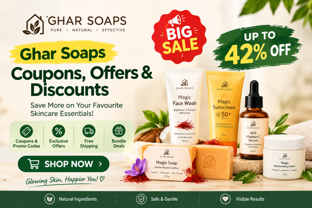 Ghar Soaps Coupons, Offers & Discounts – Save More on Skincare in 2026